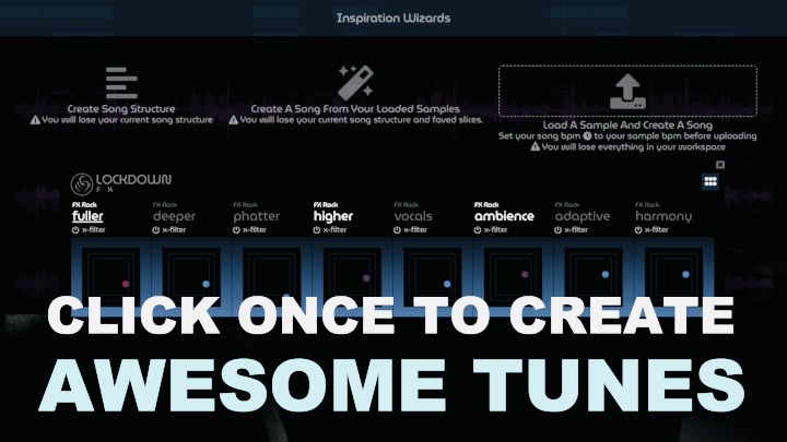 One-click song structure creation and performance dashboard image